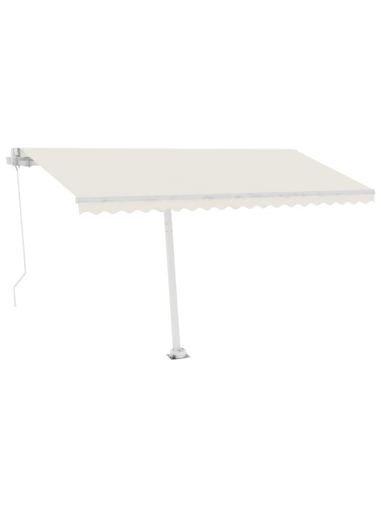 Volně stojící ručně zatahovací markýza 450 x 350 cm krémová