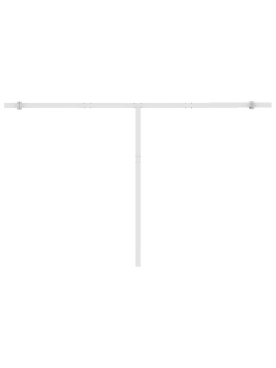Automatická markýza LED a senzor větru 450 x 350 cm krémová