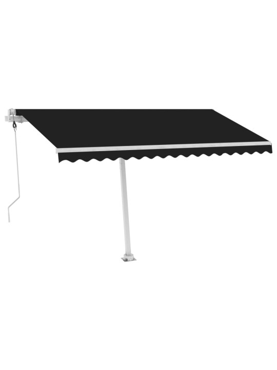 Automatická markýza LED a senzor větru 450 x 350 cm antracitová