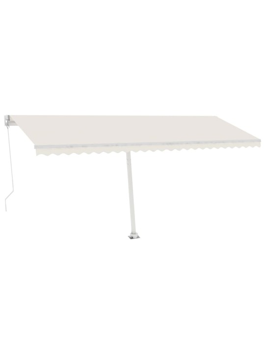 Volně stojící ručně zatahovací markýza 500 x 350 cm krémová