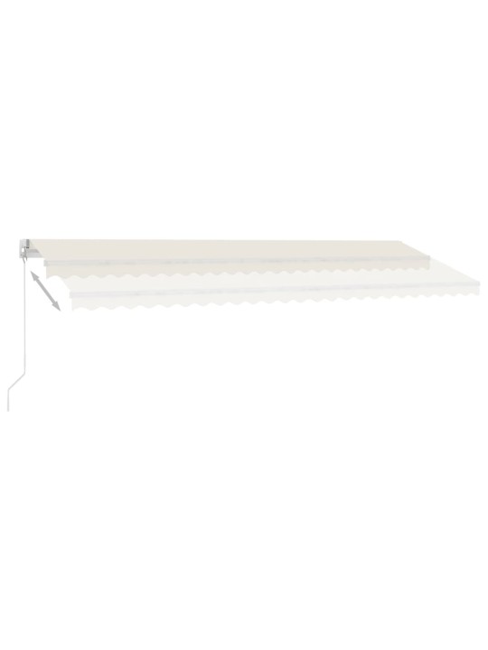 Volně stojící ručně zatahovací markýza 500 x 350 cm krémová
