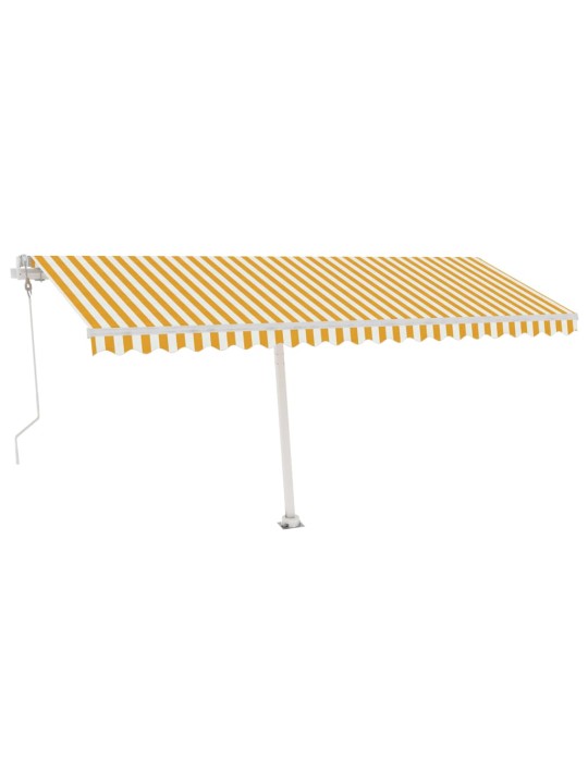 Volně stojící automatická markýza 500 x 350 cm žlutá/bílá