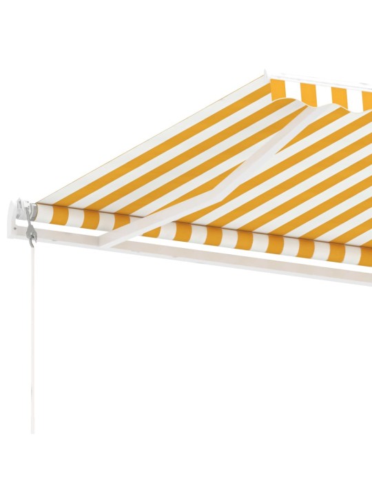 Volně stojící automatická markýza 500 x 350 cm žlutá/bílá