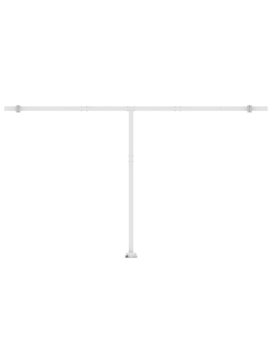 Automatická markýza LED a senzor větru 500 x 350 cm krémová