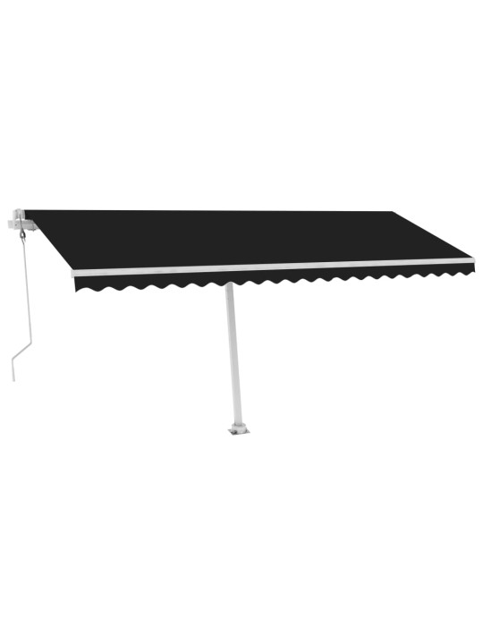 Automatická markýza LED a senzor větru 500 x 350 cm antracitová