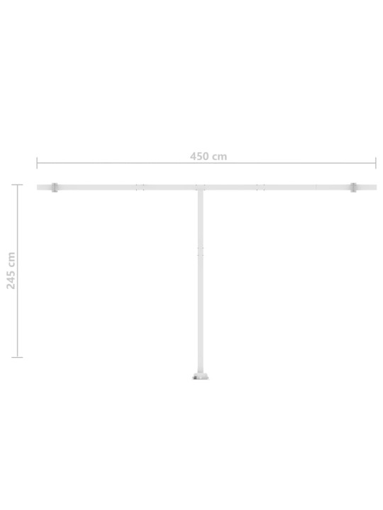 Automatická markýza LED a senzor větru 500 x 350 cm antracitová