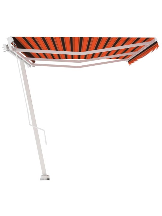 Volně stojící ručně zatahovací markýza 600x350 cm oranžovohnědá