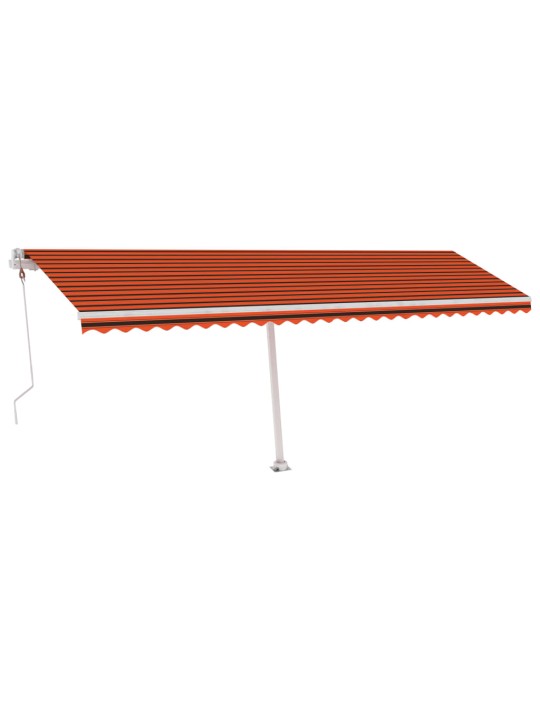 Volně stojící automatická markýza 600 x 350 cm oranžovo-hnědá