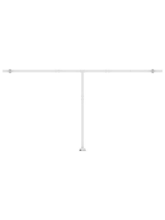 Automatická markýza LED a senzor větru 600 x 350 cm modrobílá