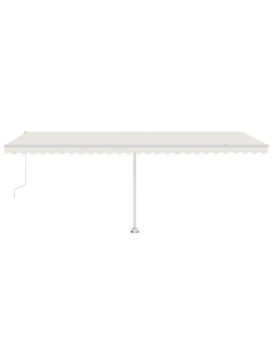 Automatická markýza LED a senzor větru 600 x 350 cm krémová