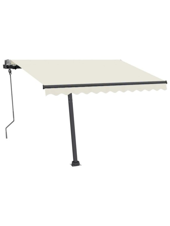 Volně stojící ručně zatahovací markýza 300 x 250 cm krémová