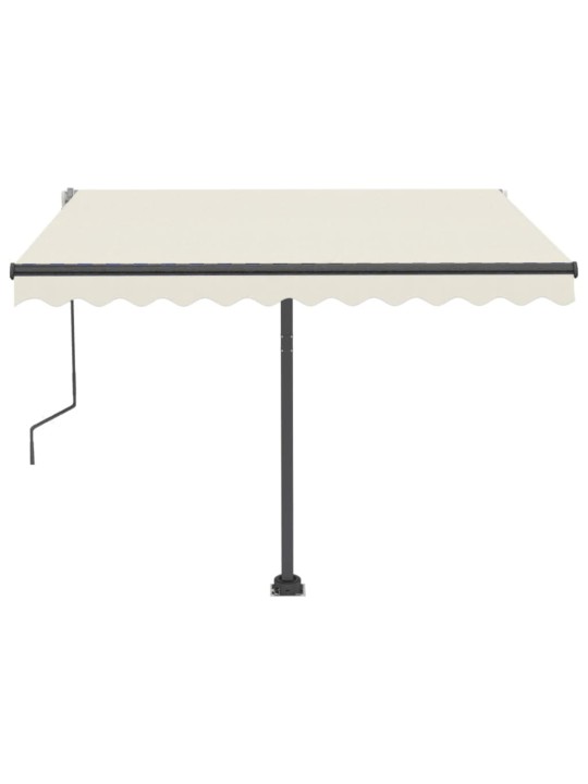 Volně stojící ručně zatahovací markýza 300 x 250 cm krémová