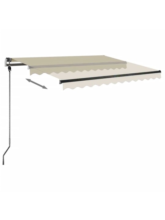 Volně stojící ručně zatahovací markýza 300 x 250 cm krémová