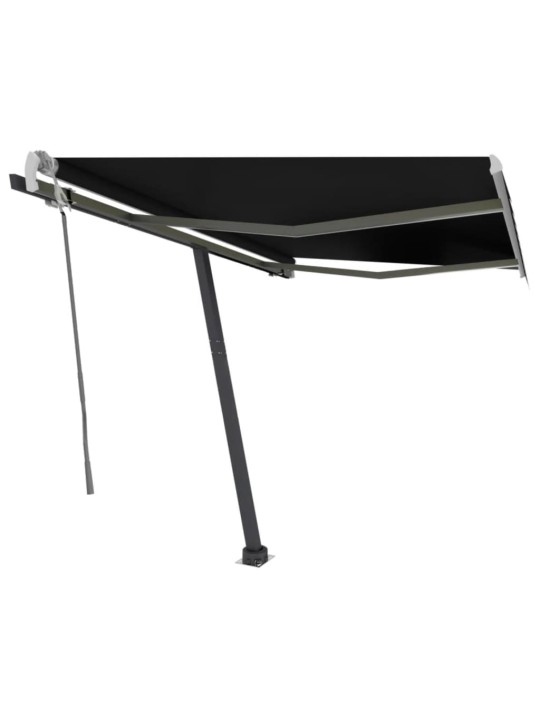 Volně stojící ručně zatahovací markýza 300 x 250 cm antracitová