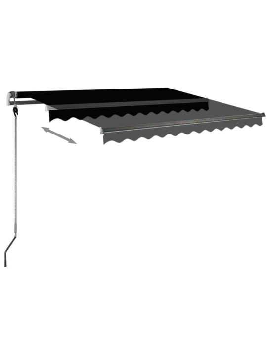 Volně stojící ručně zatahovací markýza 300 x 250 cm antracitová