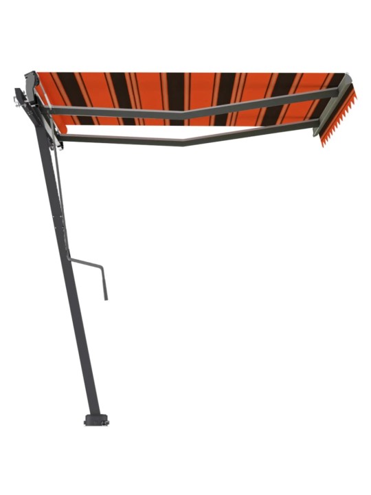 Volně stojící ručně zatahovací markýza 300x250 cm oranžovohnědá