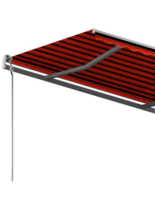 Volně stojící ručně zatahovací markýza 300x250 cm oranžovohnědá