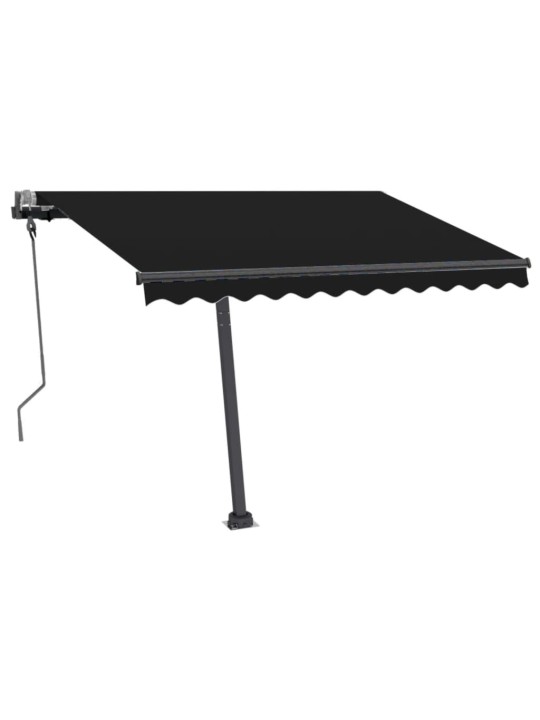 Ručně zatahovací markýza s LED světlem 300 x 250 cm antracitová