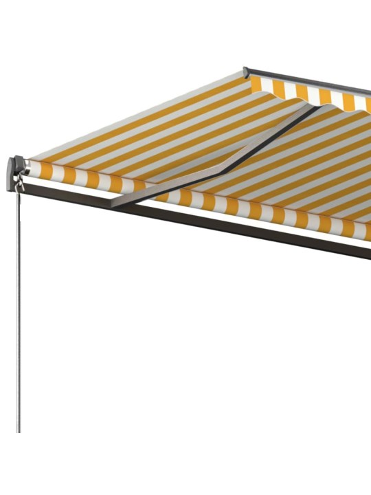 Volně stojící automatická markýza 300 x 250 cm žlutá/bílá