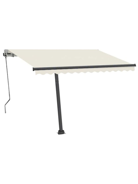 Automatická markýza led a senzor větru 300 x 250 cm krémová