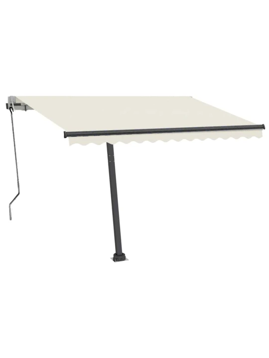 Automatická markýza led a senzor větru 300 x 250 cm krémová