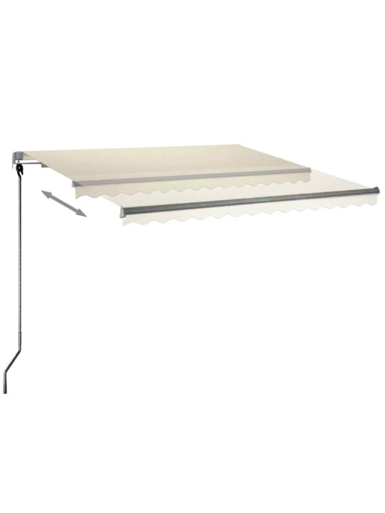 Automatická markýza led a senzor větru 300 x 250 cm krémová