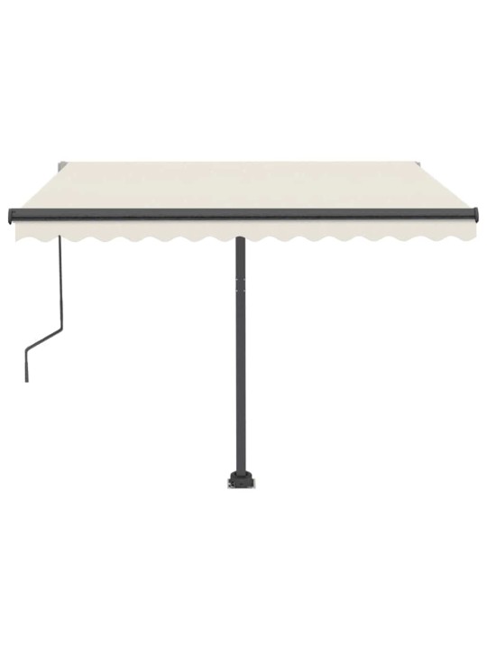 Automatická markýza led a senzor větru 300 x 250 cm krémová