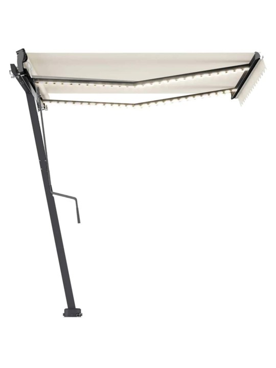 Automatická markýza led a senzor větru 300 x 250 cm krémová