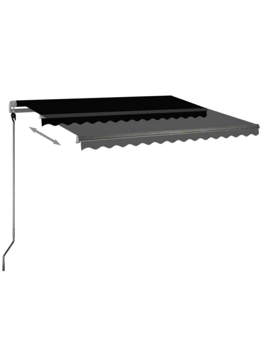 Automatická markýza led a senzor větru 300 x 250 cm antracitová