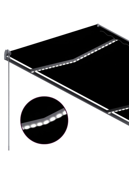 Automatická markýza led a senzor větru 300 x 250 cm antracitová