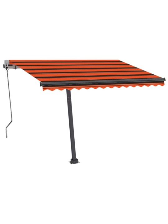 Automatická markýza led a senzor větru 300x250 cm oranžovohnědá