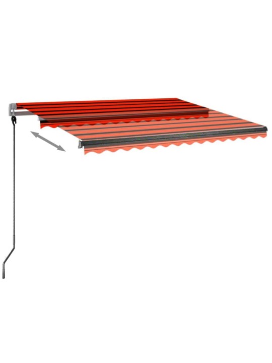 Automatická markýza led a senzor větru 300x250 cm oranžovohnědá
