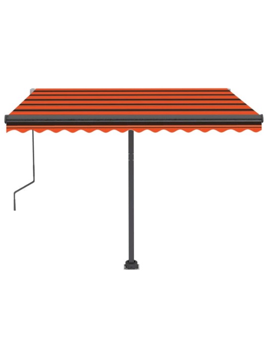 Automatická markýza led a senzor větru 300x250 cm oranžovohnědá