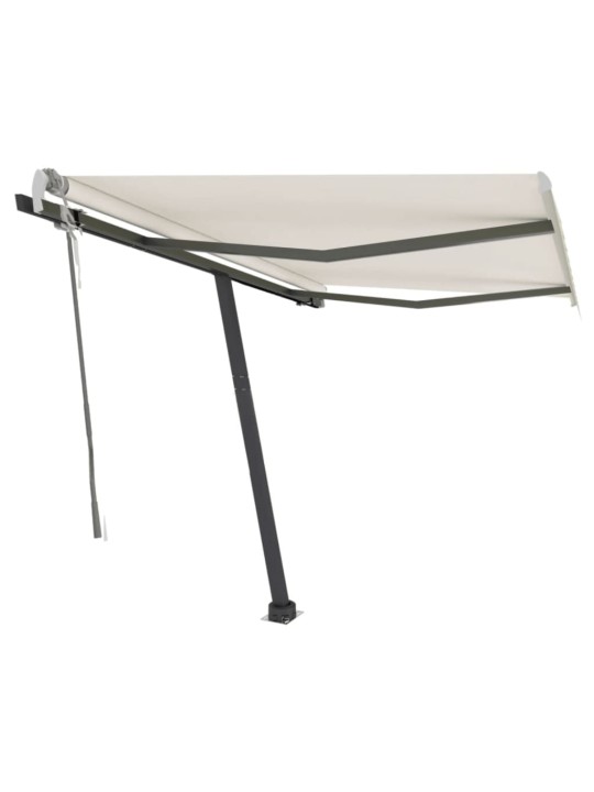 Volně stojící ručně zatahovací markýza 350 x 250 cm krémová