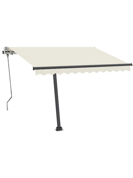 Volně stojící ručně zatahovací markýza 350 x 250 cm krémová