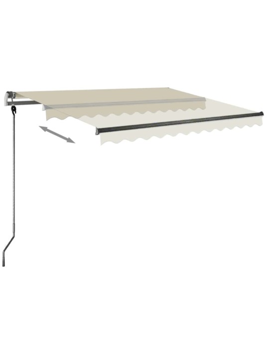 Volně stojící ručně zatahovací markýza 350 x 250 cm krémová