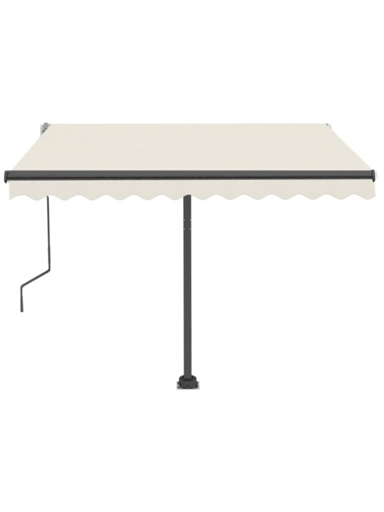 Volně stojící ručně zatahovací markýza 350 x 250 cm krémová