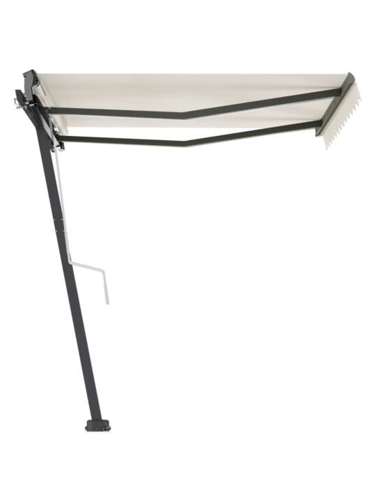 Volně stojící ručně zatahovací markýza 350 x 250 cm krémová