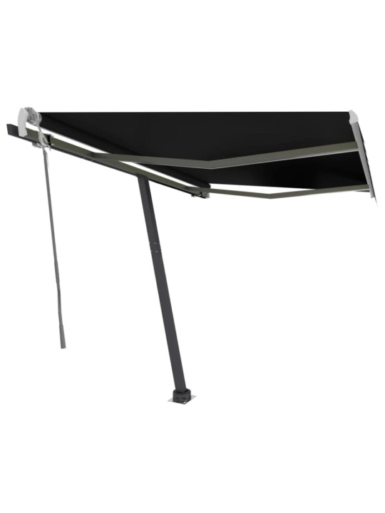 Volně stojící ručně zatahovací markýza 350 x 250 cm antracitová
