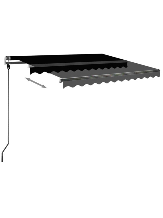 Volně stojící ručně zatahovací markýza 350 x 250 cm antracitová