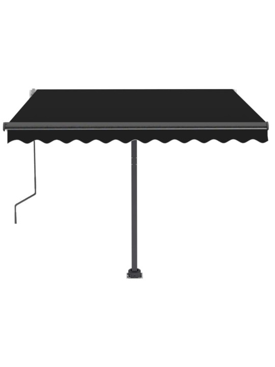 Volně stojící ručně zatahovací markýza 350 x 250 cm antracitová