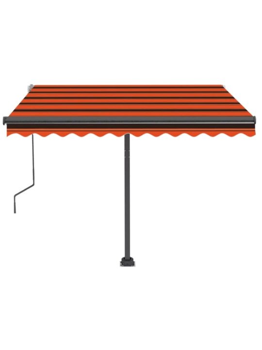 Volně stojící ručně zatahovací markýza 350x250 cm oranžovohnědá