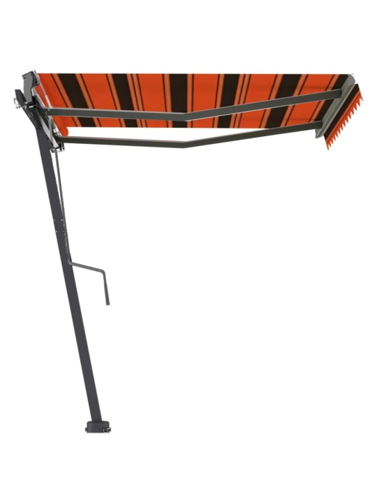 Volně stojící ručně zatahovací markýza 350x250 cm oranžovohnědá
