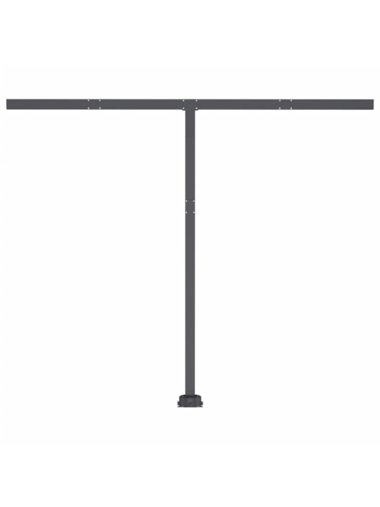 Ručně zatahovací markýza s LED světlem 350 x 250 cm modrobílá