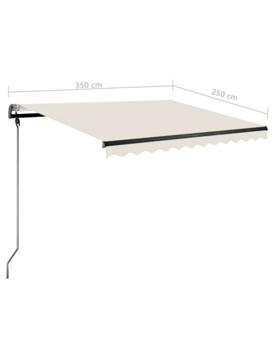 Volně stojící automatická markýza 350 x 250 cm krémová