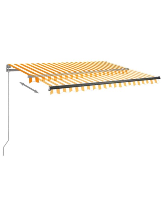 Volně stojící automatická markýza 350 x 250 cm žlutá/bílá
