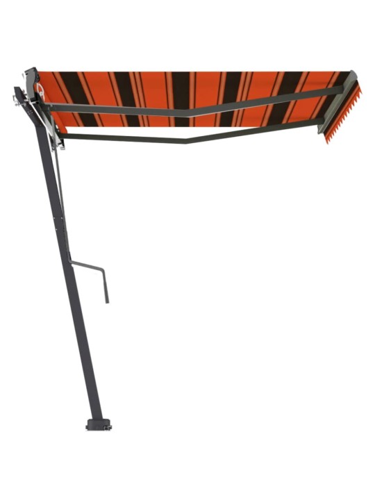 Volně stojící automatická markýza 350 x 250 cm oranžová/hnědá