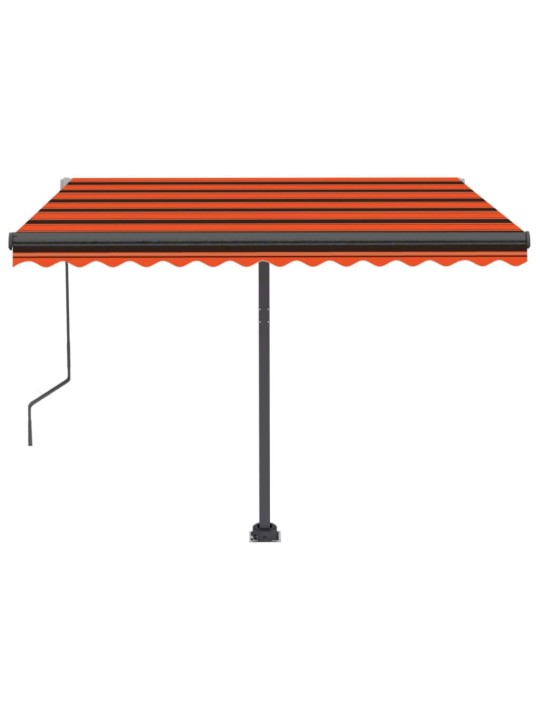 Volně stojící automatická markýza 350 x 250 cm oranžová/hnědá