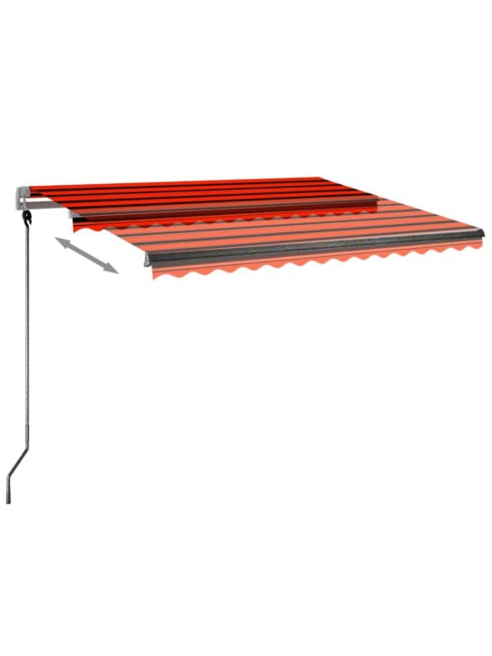 Volně stojící automatická markýza 350 x 250 cm oranžová/hnědá