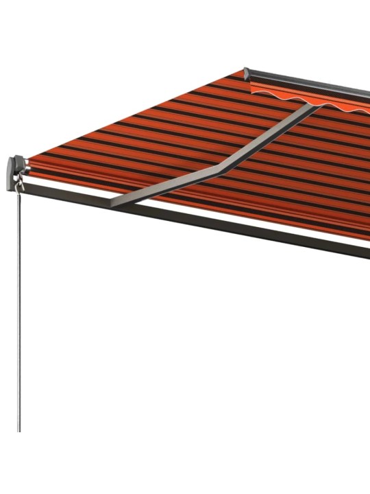 Volně stojící automatická markýza 350 x 250 cm oranžová/hnědá